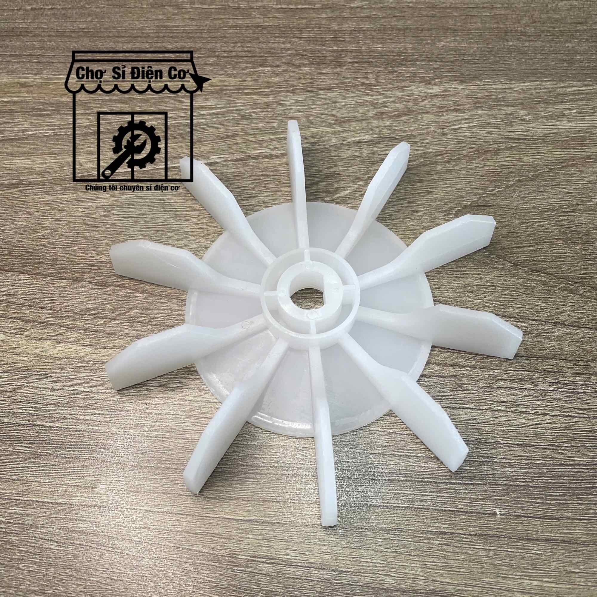 Cánh Quạt Gió Giải Nhiệt Máy Bơm, Motor (Trục Vắt) 12x14mm Tổng Đường Kính 133mm