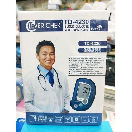 Máy đo đường huyết clever check TD 4230( tặng 5 kim + 5 que) thumbnail
