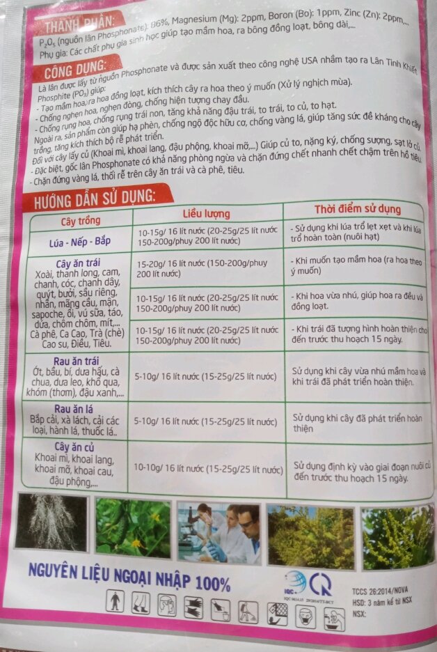 Lân 86% kg , siêu tạo mầm, nova hoa kỳ