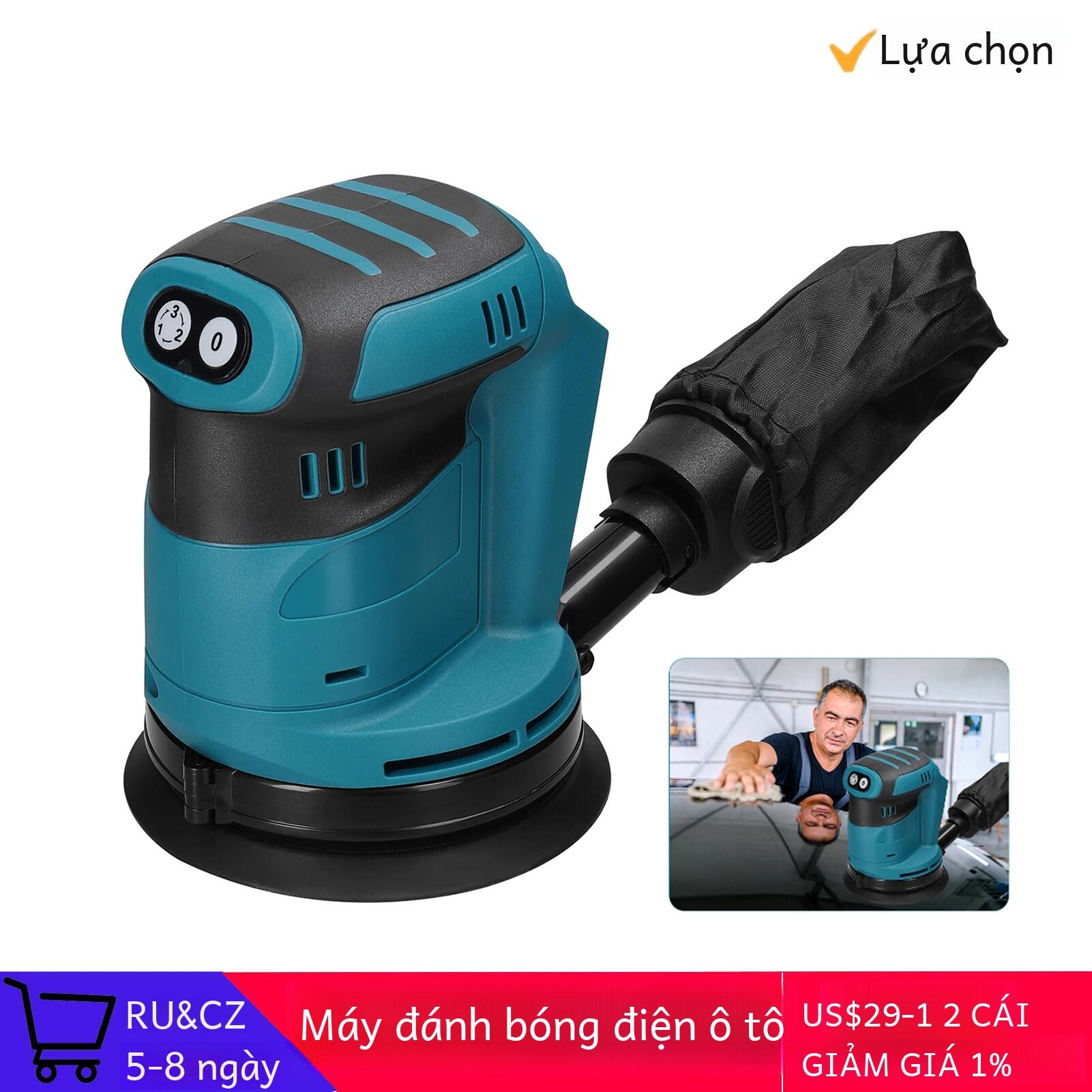 125mm Không Dây Quỹ Đạo Nhám Bàn Chải Động Cơ Máy Xay Gỗ Điện Máy Đánh Bóng Cho Makita 18v Tẩy Lông Mài Chà Nhám Máy Có Thể Điều Chỉnh Tốc Độ Nhà Diy Dụng Cụ