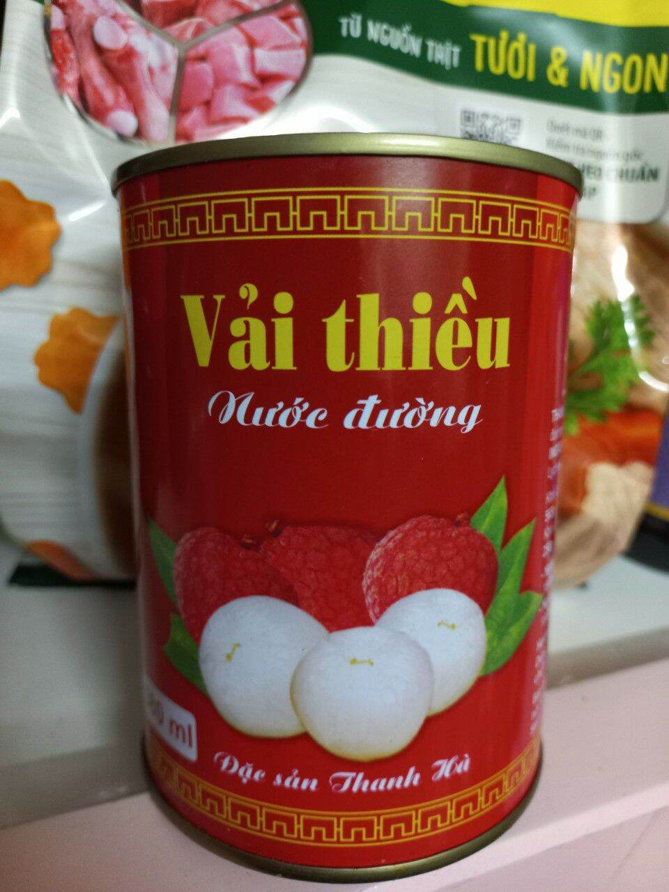 Vải thiều đóng lon 580ml