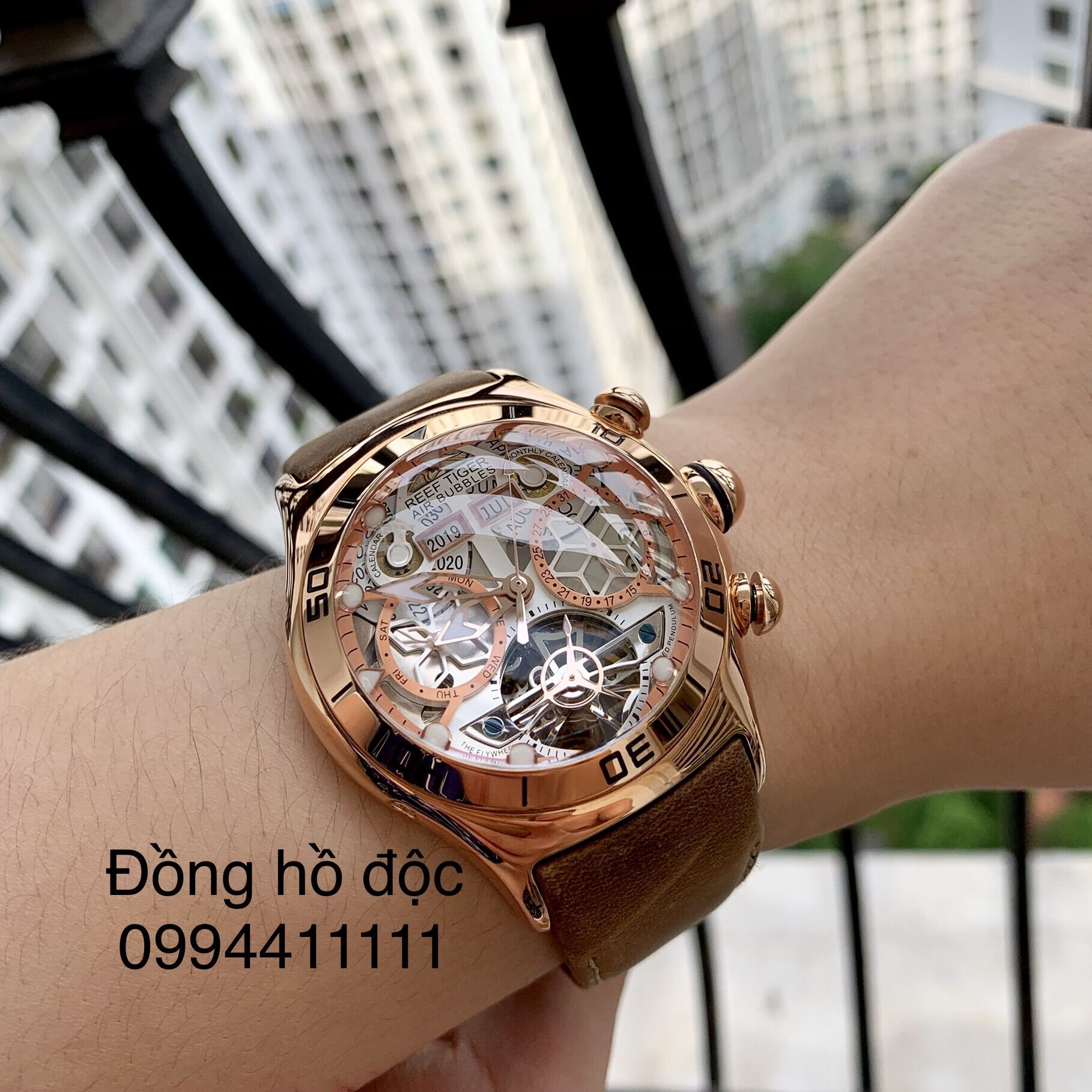 Đồng hồ nam Reef Tiger rga703 vàng