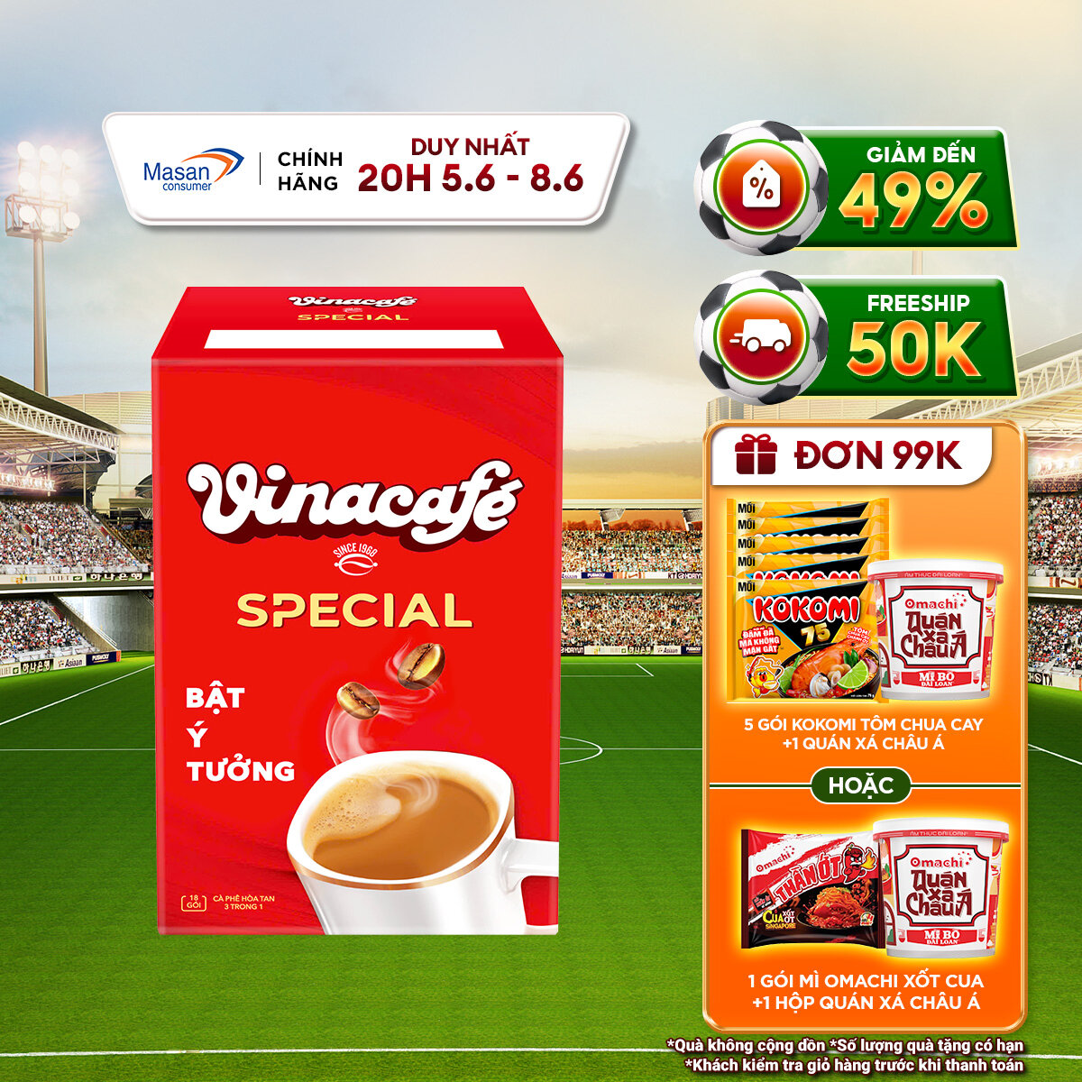 Hộp Cà Phê Hòa Tan Vinacafe Special Hộp X 18 gói X 17Gr