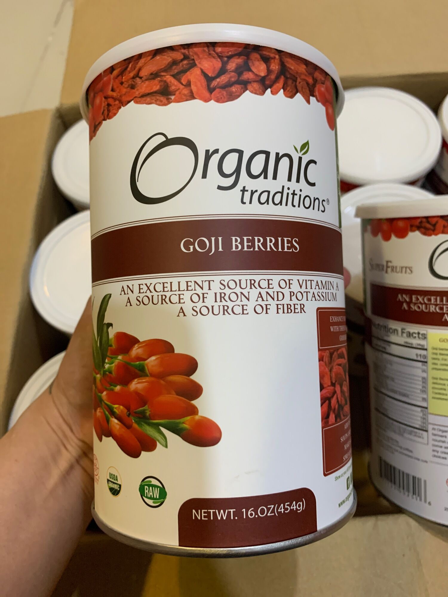 Kỷ tử khô loại i organic traditions goji berries 454g - usa
