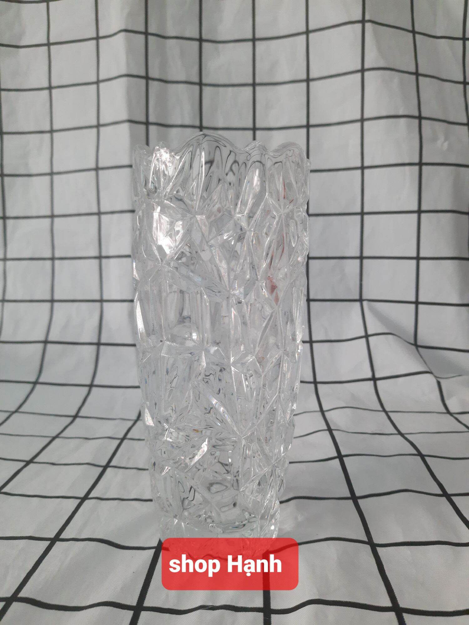 Bình hoa thủy tinh cao 18 cm_có 2 màu
