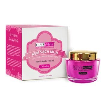 Kem sạch mụn Lily's white thể nặng 16g