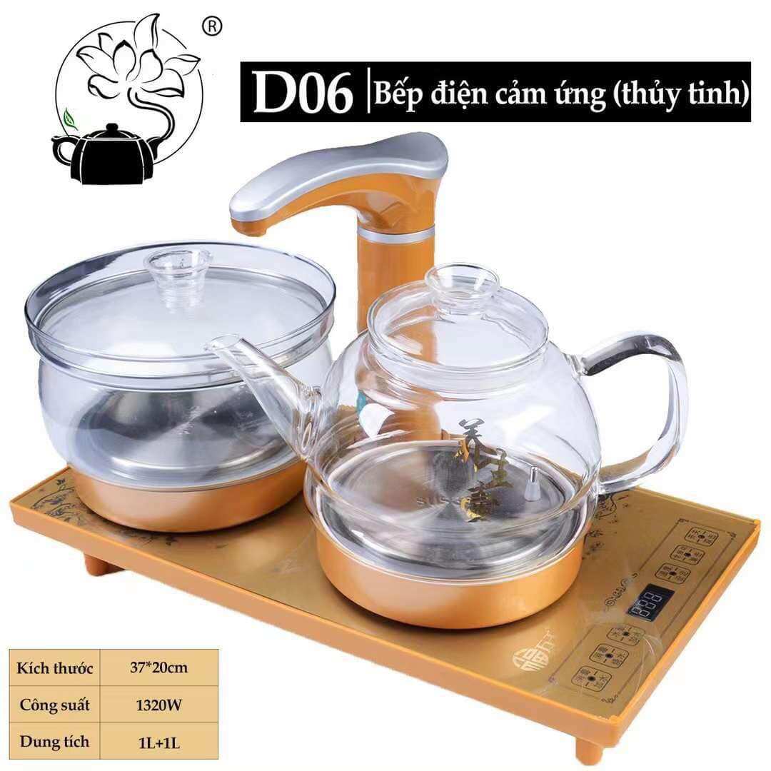 【bảo hành 12 tháng】Bếp điện thủy tinh bếp inox bếp đun nước pha trà hoàn toàn tự động cảm ứng 100% (TIẾNG VIỆT + TIẾNG TRUNG)