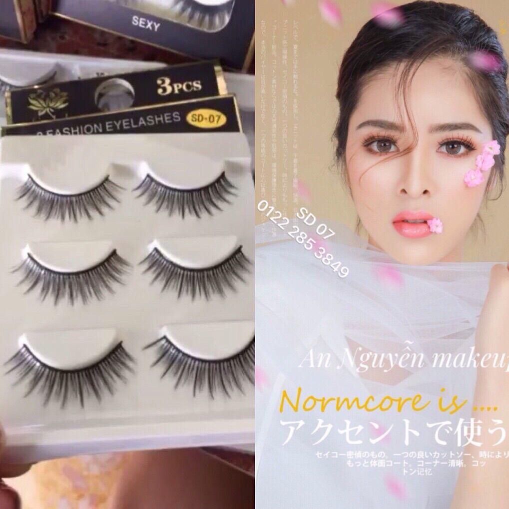 Sale lông mi giả 3 cặp/ hộp makeup cô dâu, khách tiệc