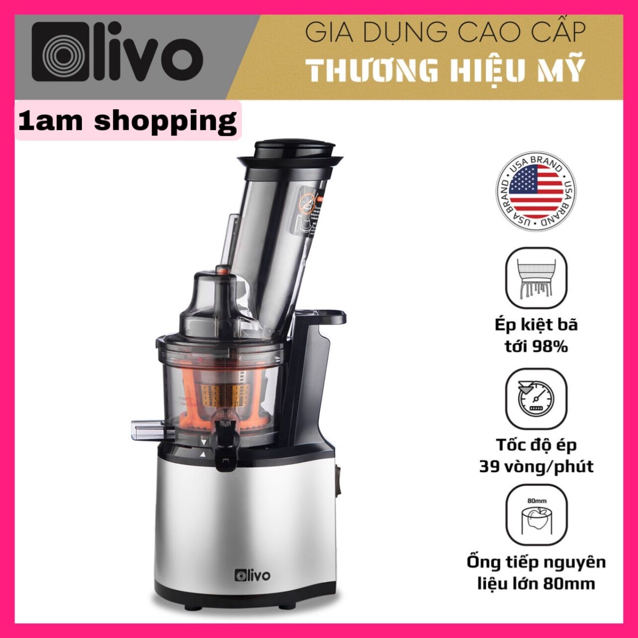 Máy ép chậm olivo sj200 - thương hiệu mỹ 🇺🇸