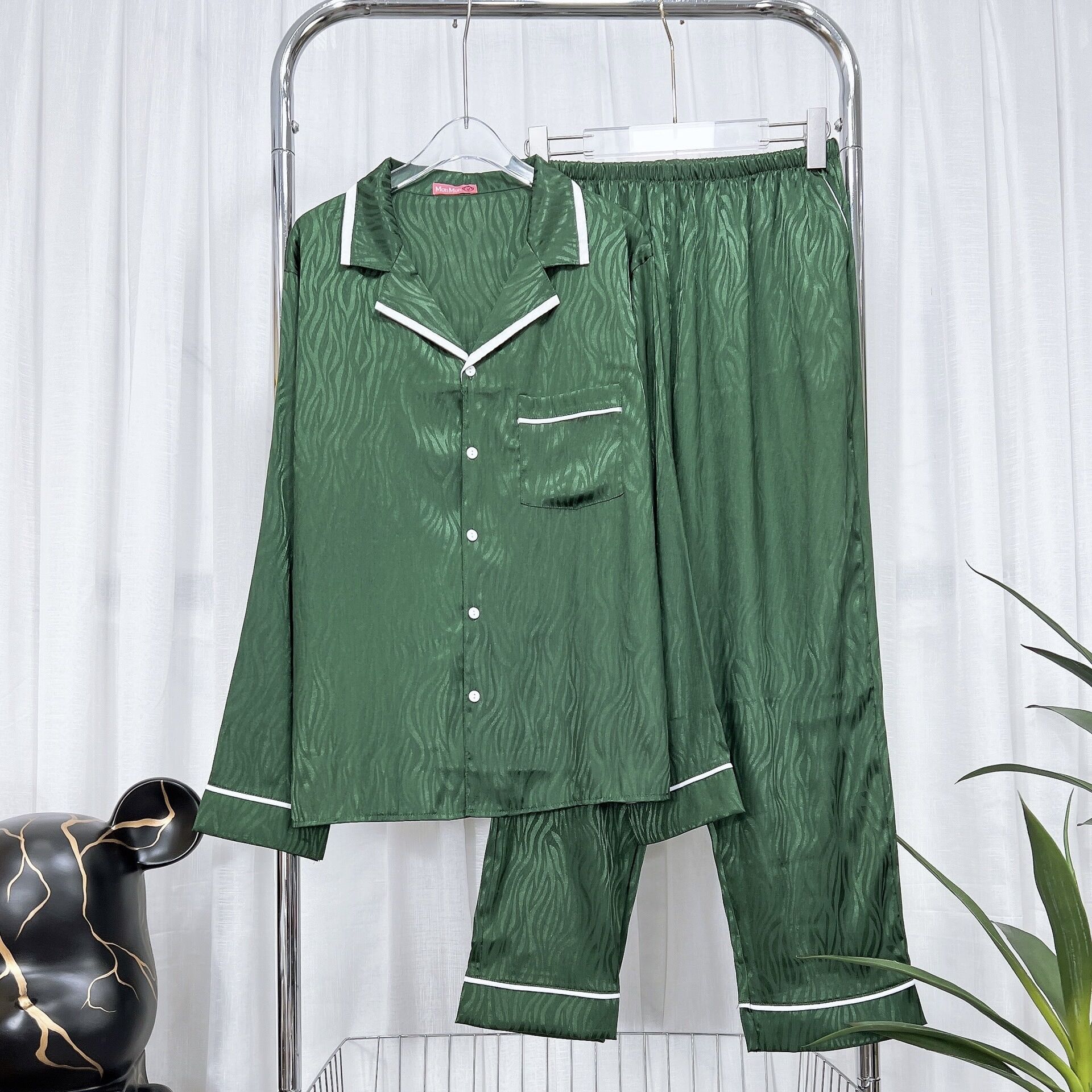 Đồ Bộ Lụa Gấm Xước Họa Tiết Bigsize - Chuẩn size