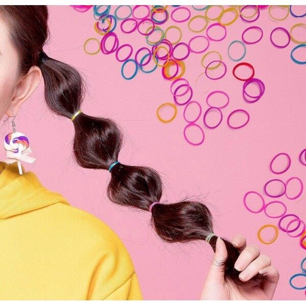 Set 1000 sợi thun cột tóc tiện lợi cho bé
