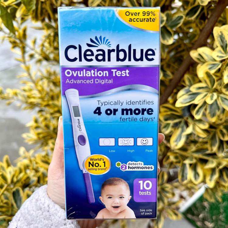 Que thử rụng trứng Clearblue 4 Or More 3 nấc - Clearblue Advanced Digital Ovulation Kit Test 10 Pack
