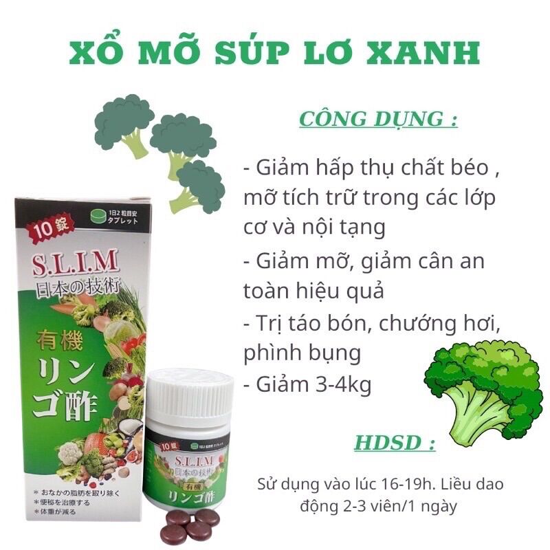 Viên Detox xổ mỡ súp lơ xanh