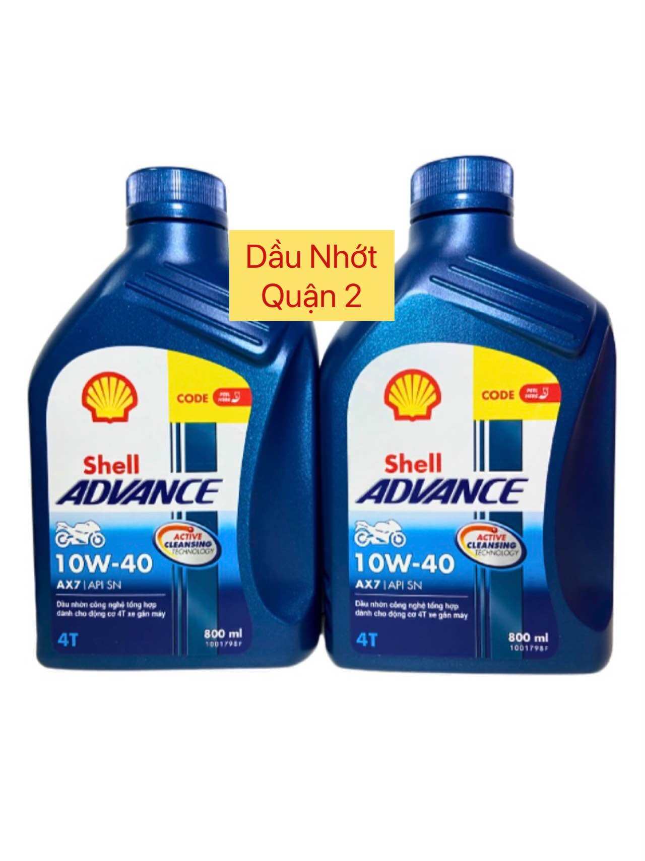 Dầu nhớt Shell advance ax7 dành cho xe số 800mL