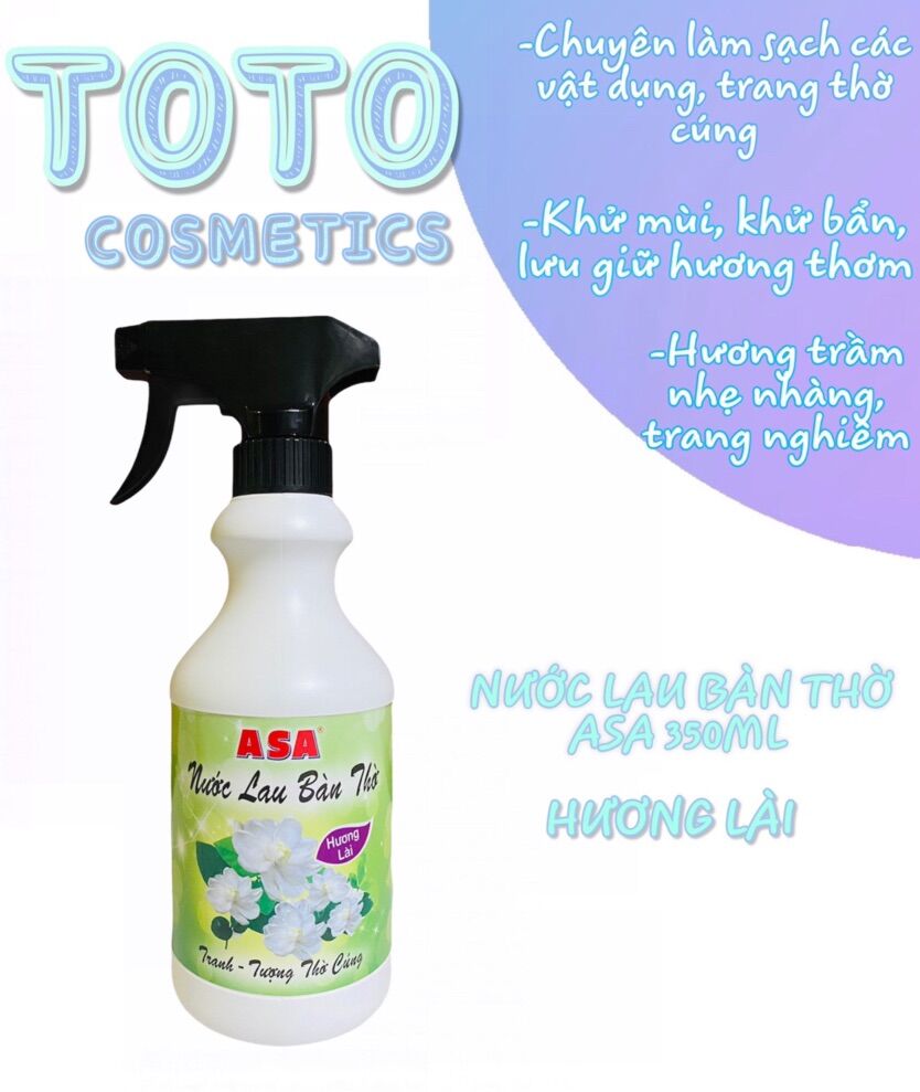 [HCM]NƯỚC LAU BÀN THỜ ASA HƯƠNG LÀI 350ML