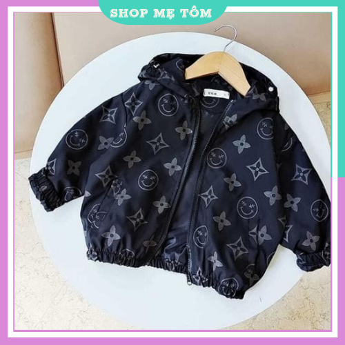Áo khoác gió cho bé trai hoạ tiết in chìm xịn sò, cá tính
