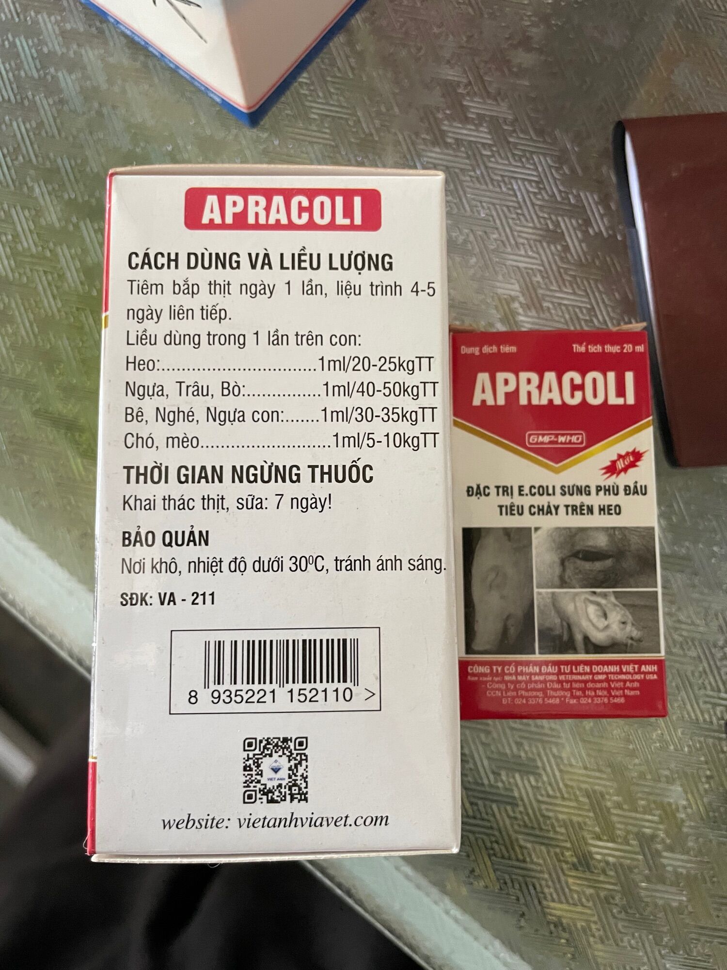 Apracoli - sưng phù đầu tiêu chảy heo con 100ml