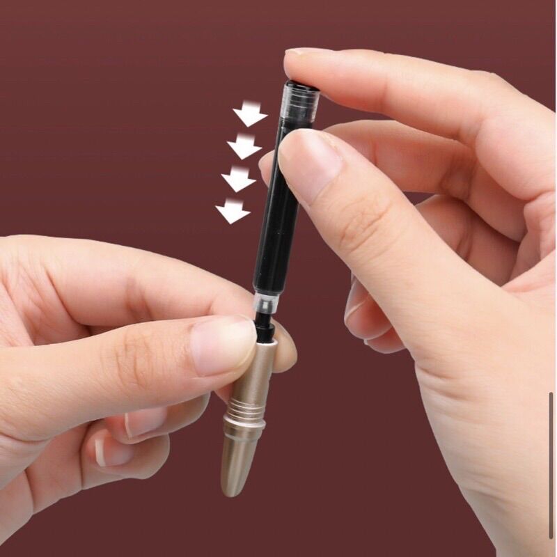 Bút máy bấm đầu ngòi 0.38mm ( tặng kèm 10 ống mực)