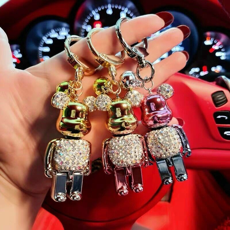 [XẢ KHO] Móc khoá gấu bearbrick đính đá thời trang đáng yêu đính đá, charm gắn túi xách nhiều màu dễ thương hot