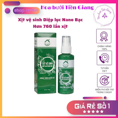 Chai Xịt Vệ Sinh Diệp Lục Nano Bạc