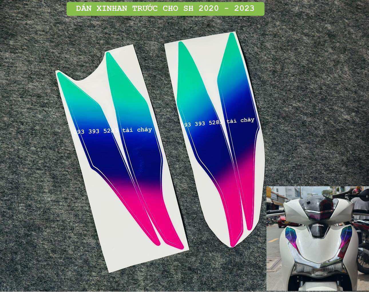 Dán xinhan trước 3 màu cho sh 2020 - 2023