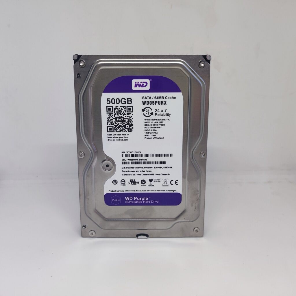 Ổ cứng nhãn tím wd dành cho đầu ghi camera dung lượng 500g-2tgb