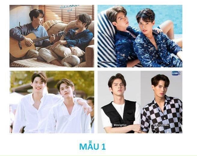 Set poster mini khổ A5 4 tấm 1 set BrightWin