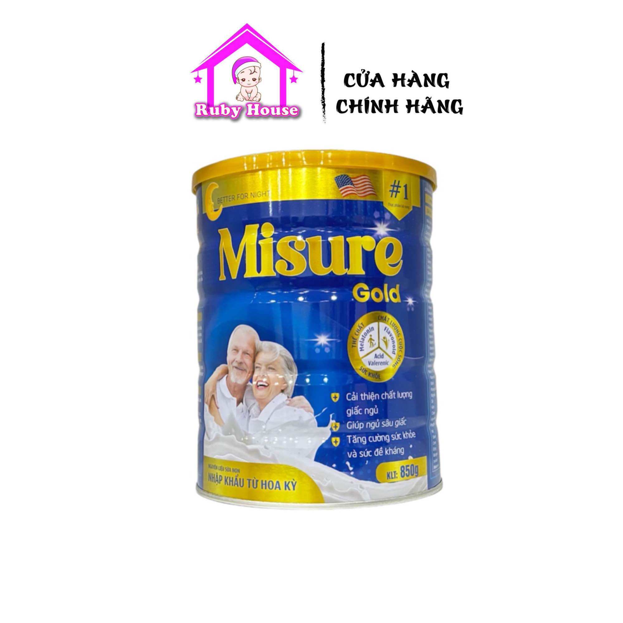 [Chính hãng] Sữa ngủ ngon Misure lon 850g - Ngủ sâu giấc, bổ sung dưỡng chất