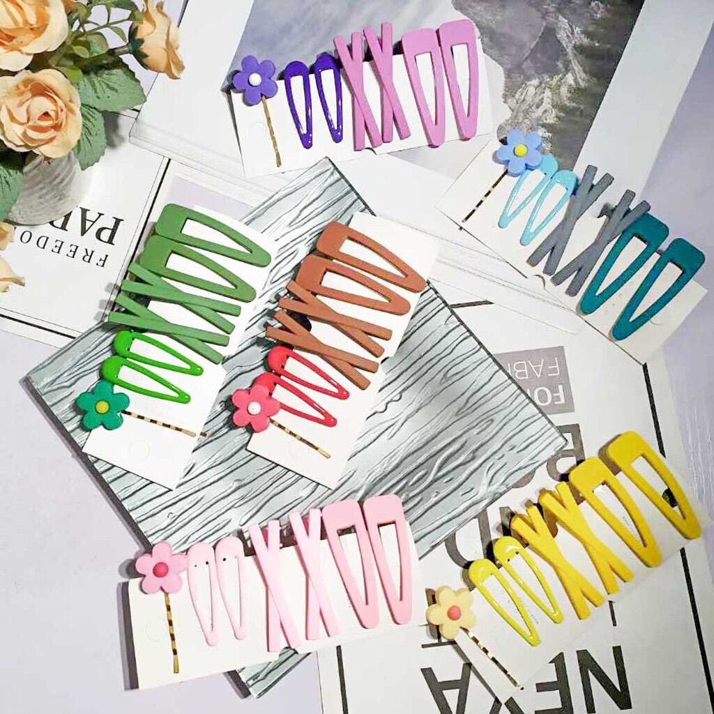 🔥🔥Xả Kho_ 5 Set Kẹp (35 Cái) Hoa Nhiều màu (set 7 cái giống hình)