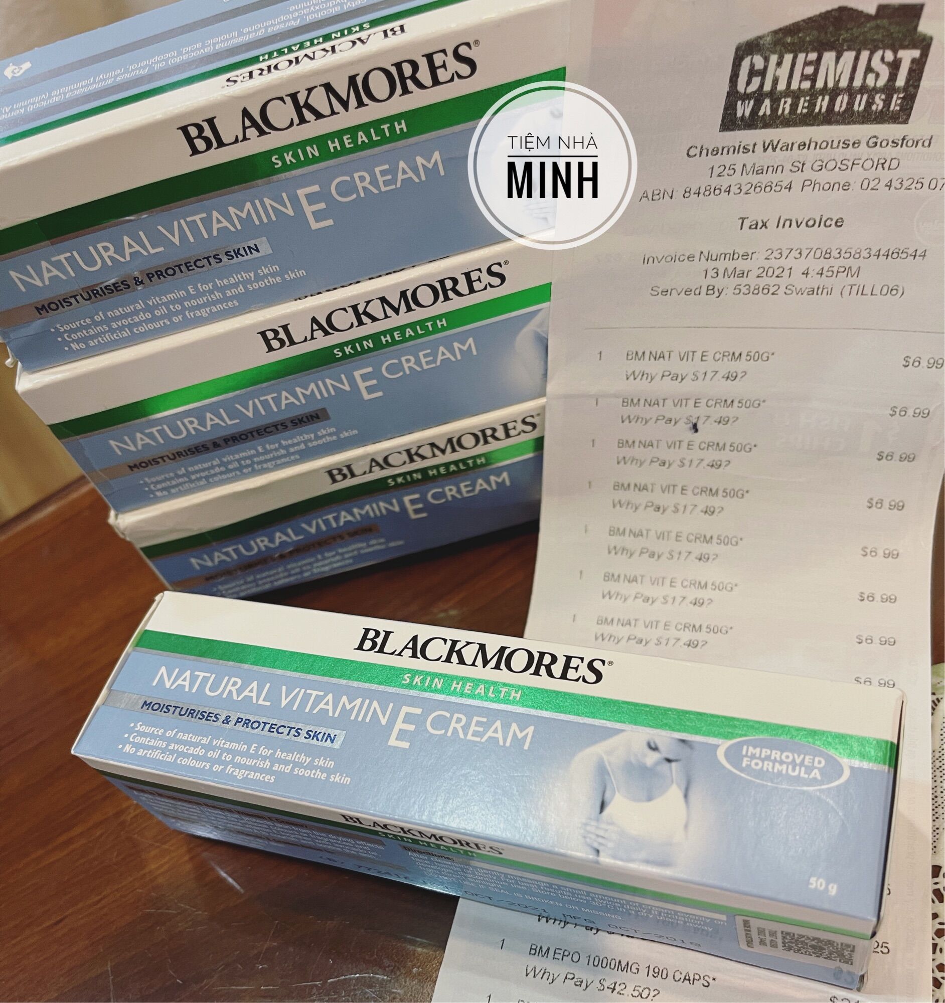Kem dưỡng da blackmores natural vitamin e 50g