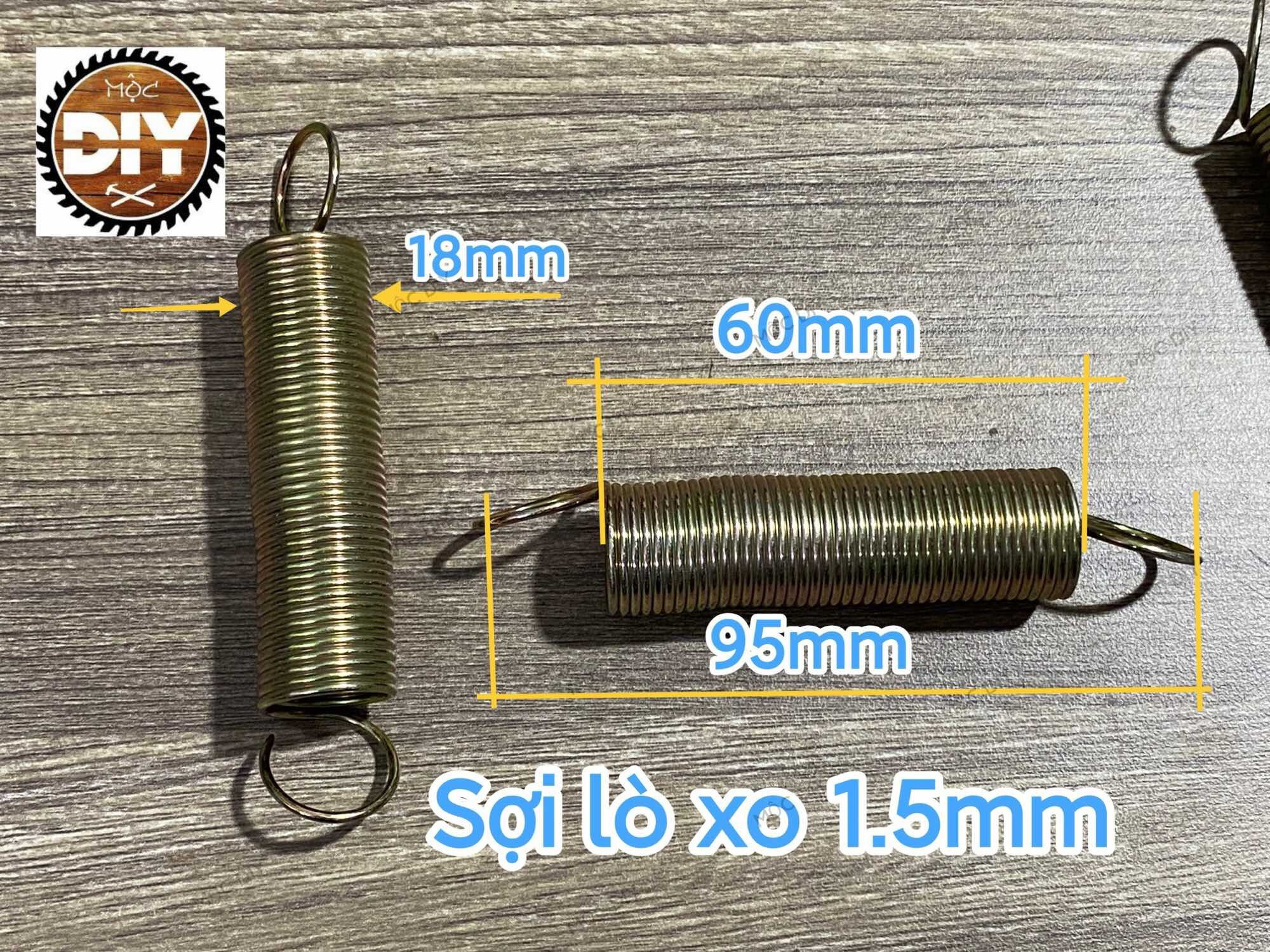 Lò xo kéo phi 18 dài 95mm sợi 1.5mm (5 cái)