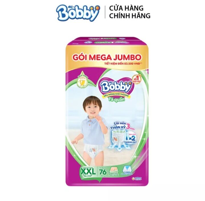 Tã quần Bobby size XXL76 miếng