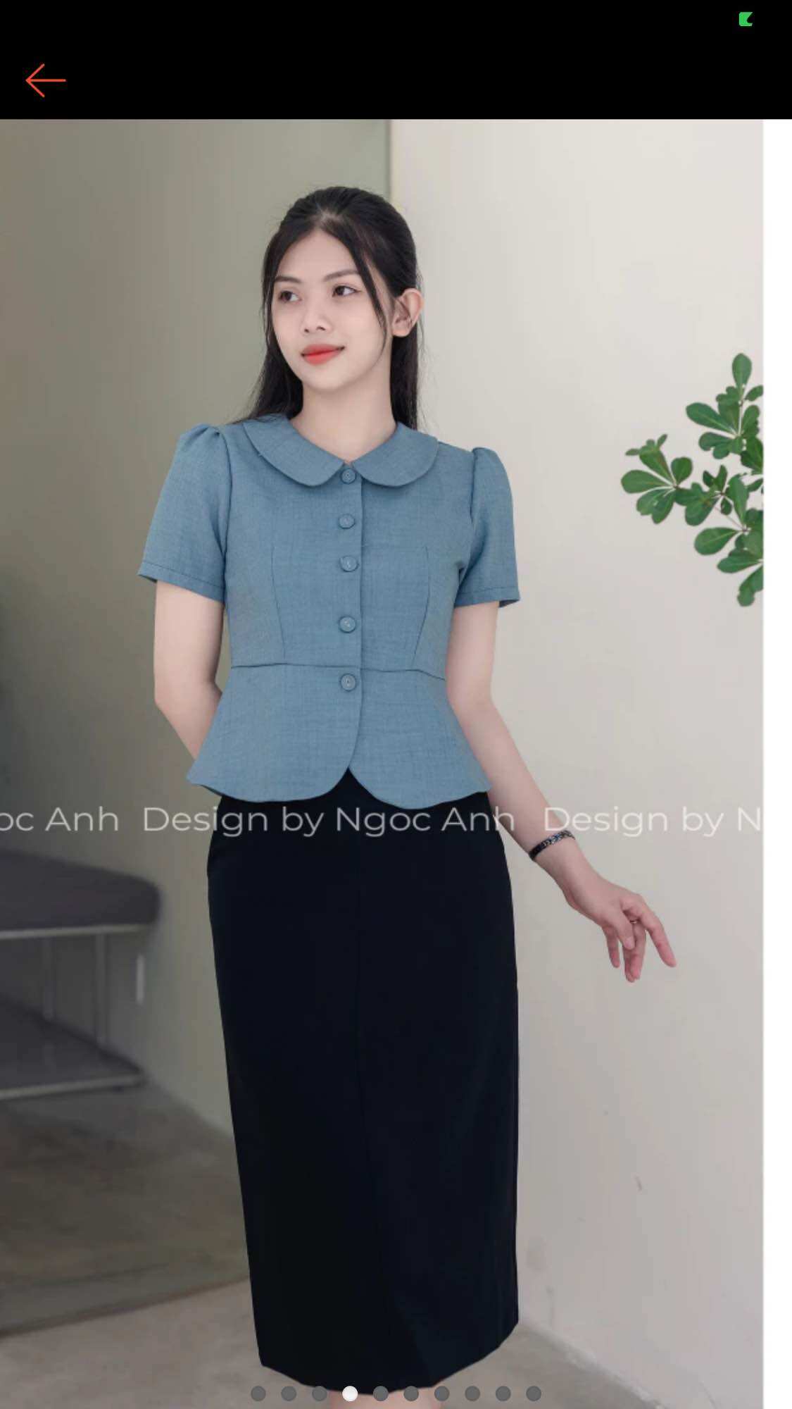 Áo công sở tay ngắn full size 637