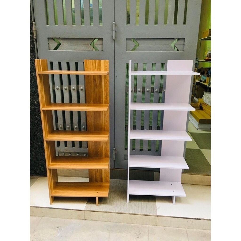 Kệ Sách Gỗ 5 Tầng - Kệ gỗ góc tường