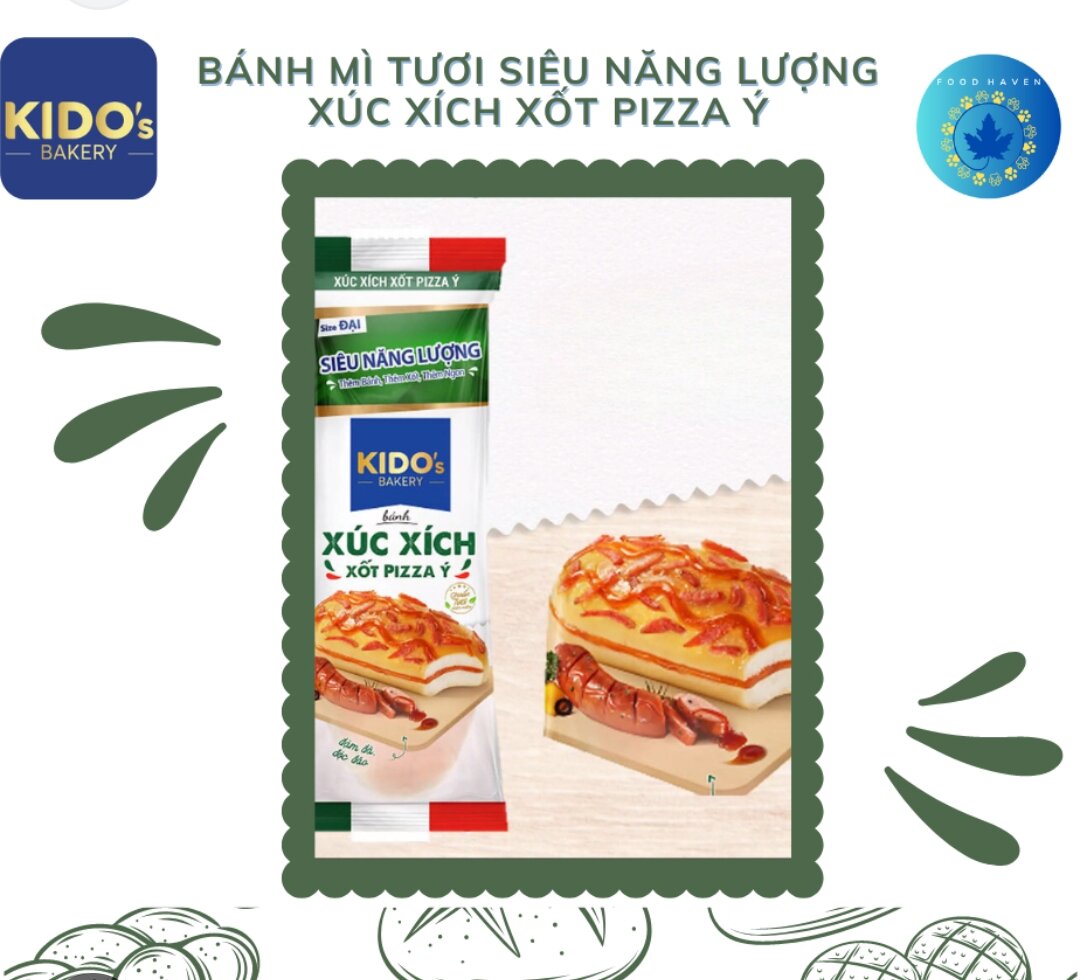 Combos 5 cái Bánh Mì Xích xích Xốt Pizza KiDo's 55gr