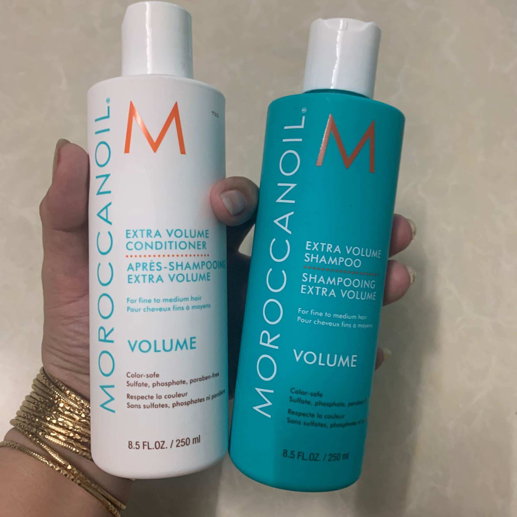[HCM]CẶP DẦU GỘI XẢ TĂNG PHỒNG VÀ LÀM DÀY TÓC MOROCCANOIL VOLUME 250ML X 2