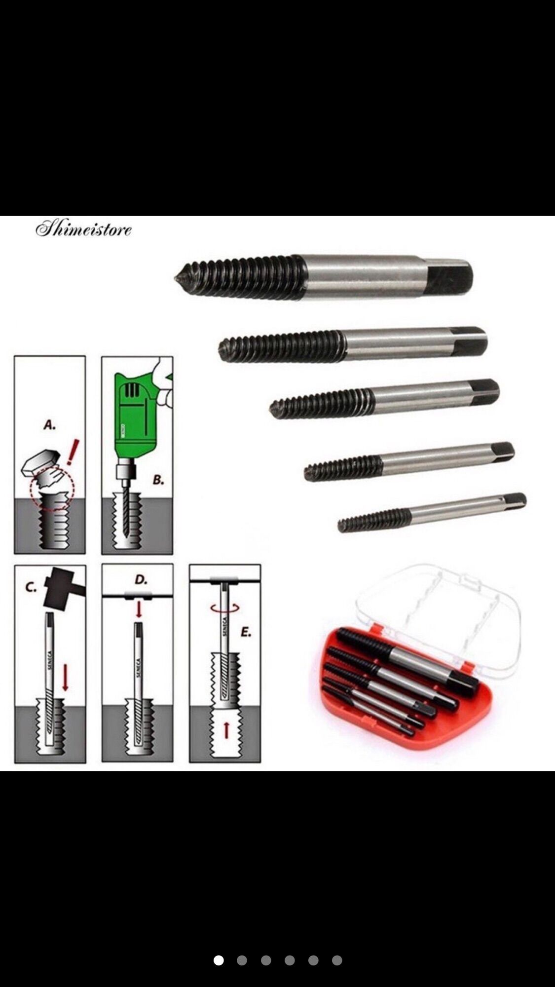 Bộ mở ốc gãy 5 cây thép tốt