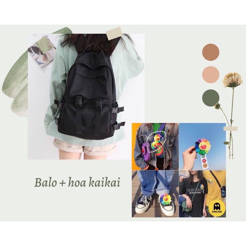 Balo basic Unisex đen SS2020(2khoá) 🥳 CÓ SẴN 🥳