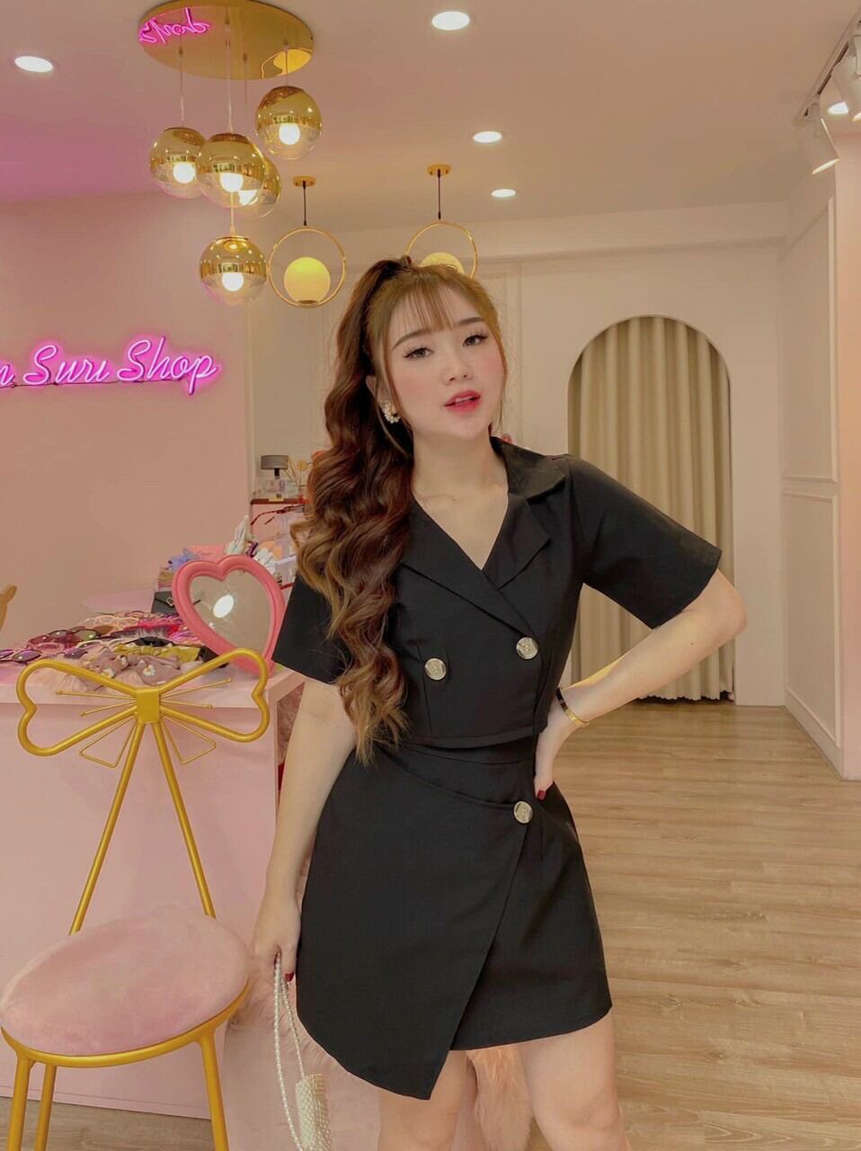 SET BỘ ÁO KÈM CHÂN VÁY ĐẮP CHÉO