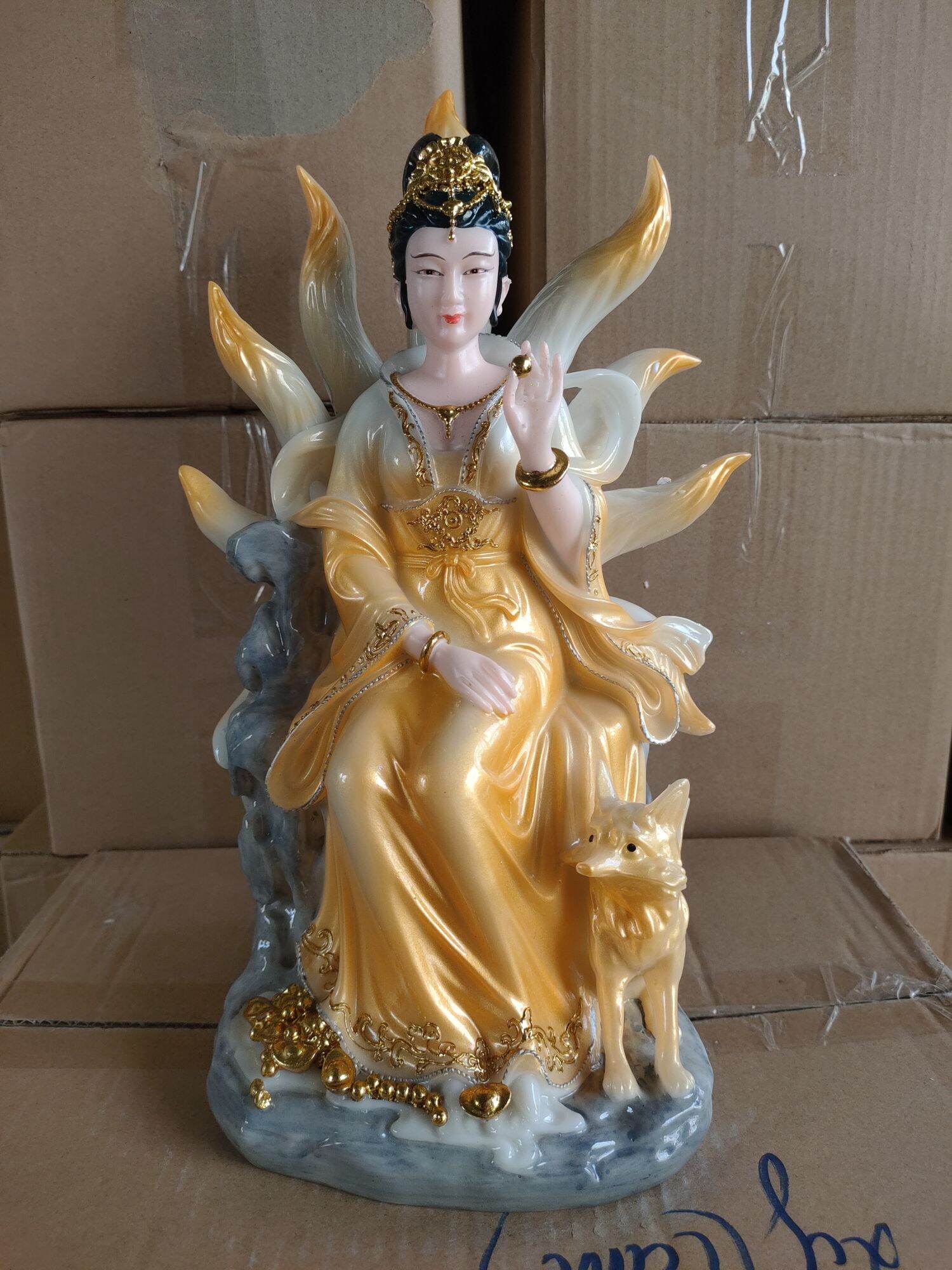 Tượng hồ ly tiên cao 30cm