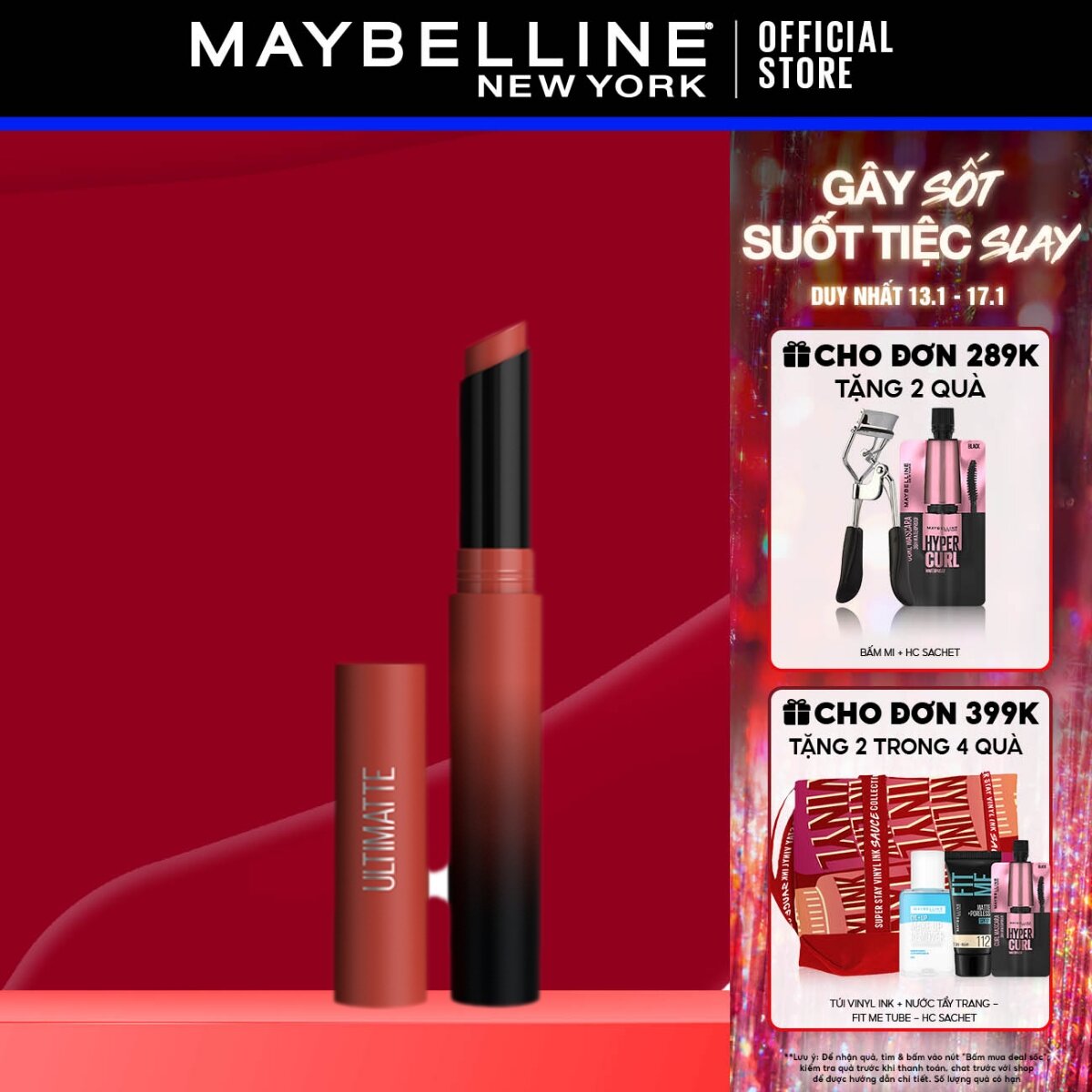 Son Lì Mịn Môi Siêu Nhẹ Cao Cấp Maybelline New York Color Sensational Ultimatte 1.7g