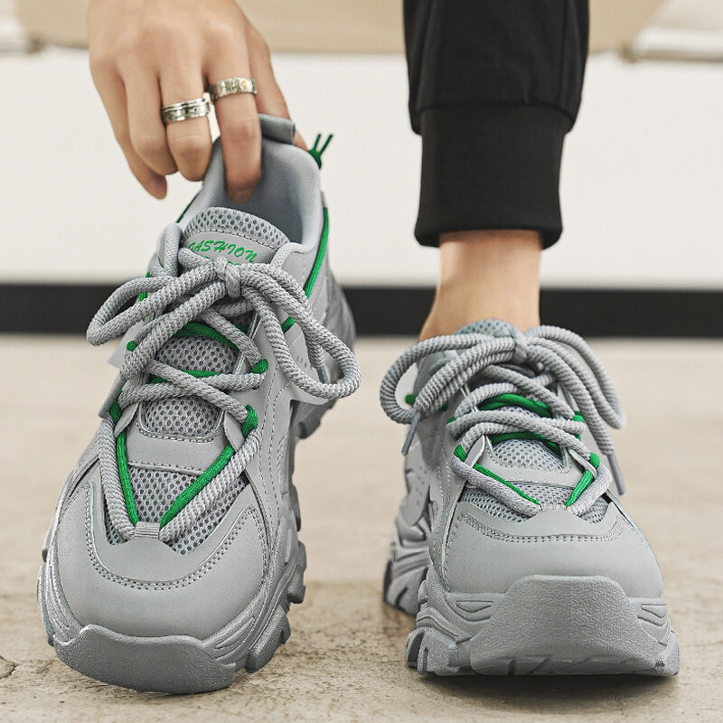 Giày Nam Mùa Hè Thoáng Khí Đế Dày Chống Trượt Thể Thao Thường Ngày Thời Trang Đế Xuồng Tăng Chiều Cao Giày Lười Thoáng Khí