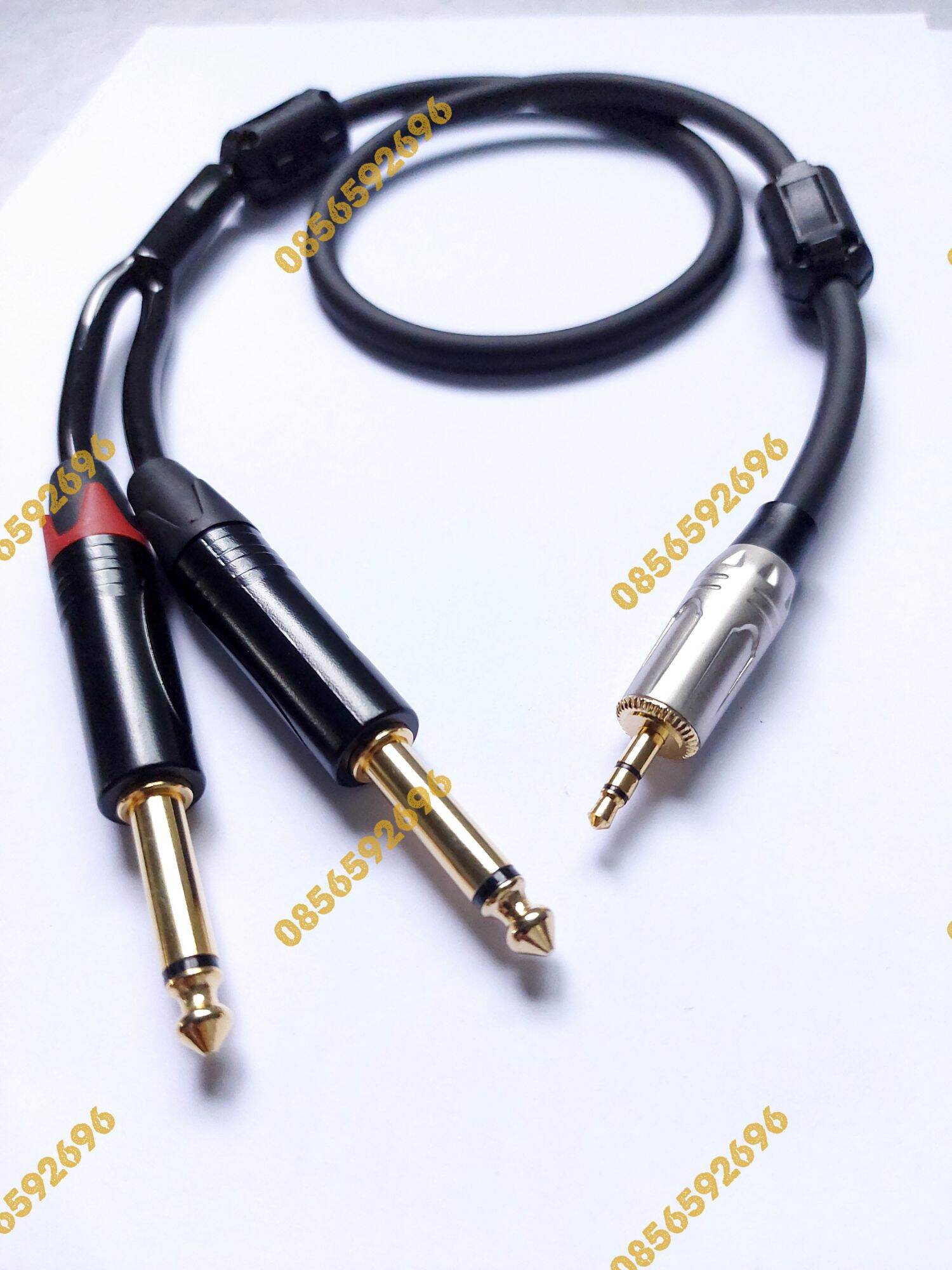 Dây tín hiệu jack 3.5mm-2 jack 6mm thẳng, dài 5m
