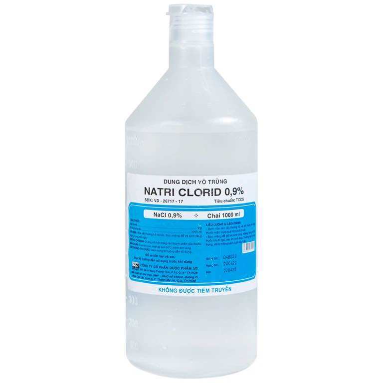 Dung dịch vô trùng Natri Clorid 0.9% Dược 3-2 (1000ml)