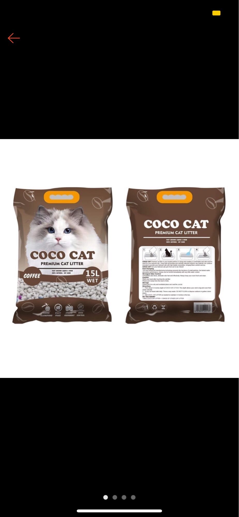 Cát vệ sinh mèo coco - hương cà phê , hương chanh 8l-15l