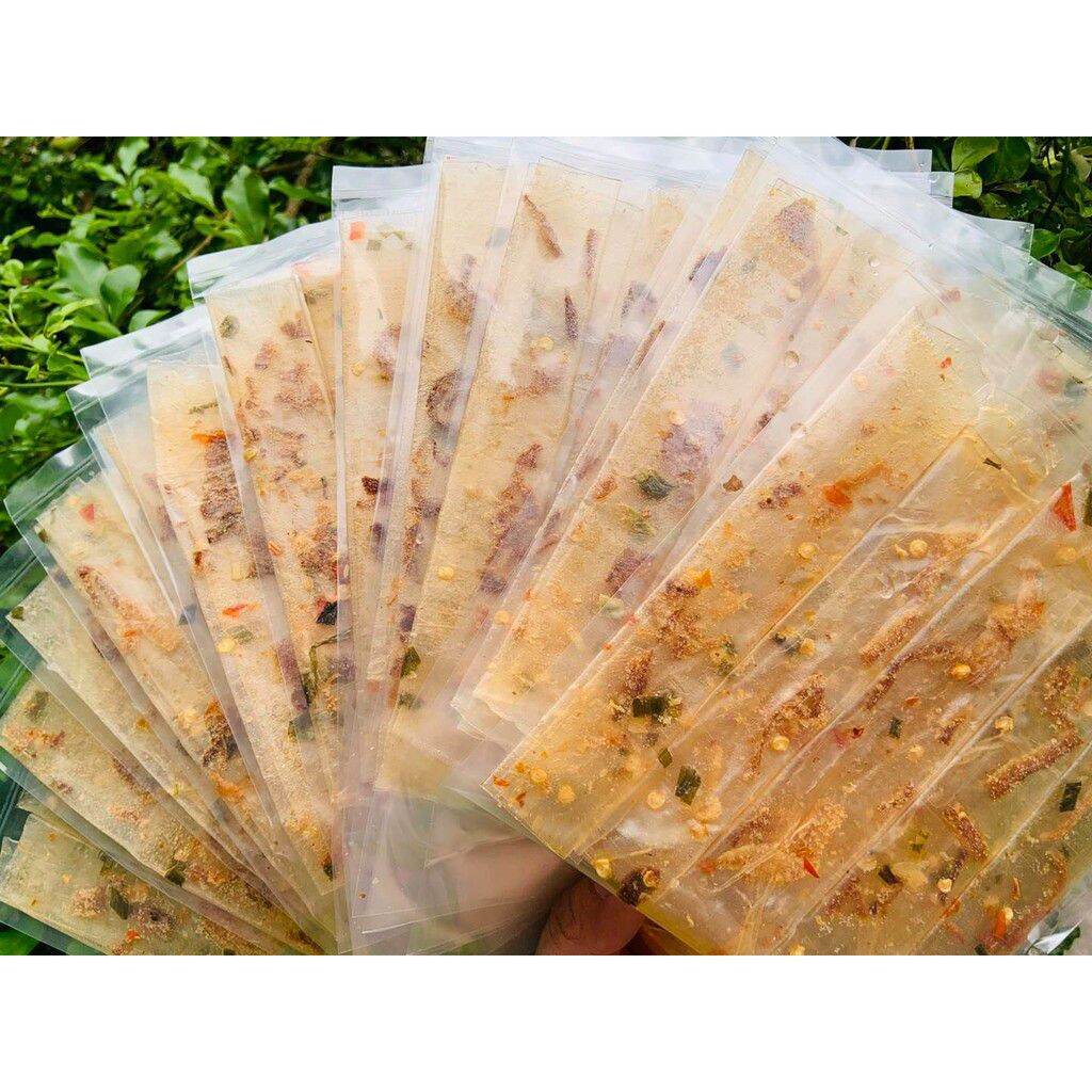 10 bịt bánh tráng cuộn hành phi