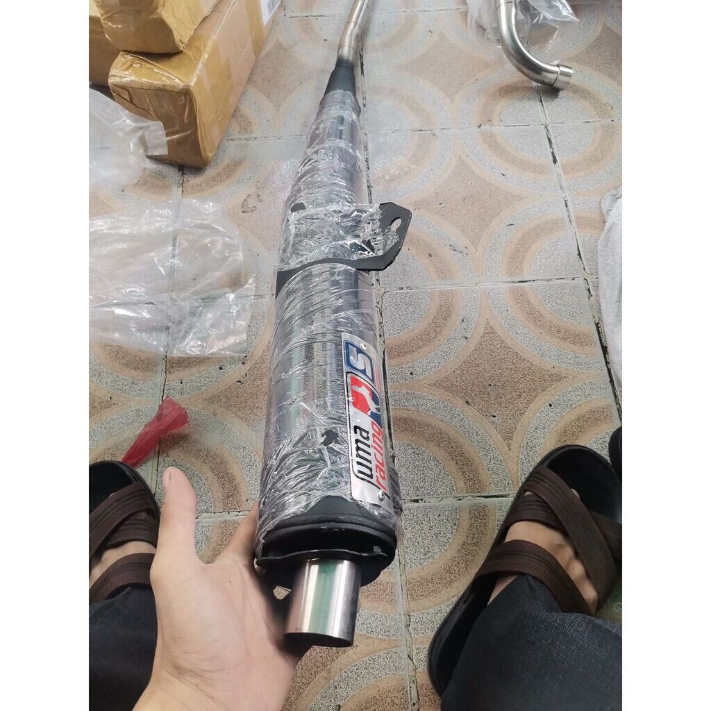 Pô uma v4 luôn Cổ và Ốp gắn xe sirius