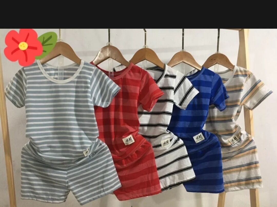 Com bo 5 bộ sọc bé trai size từ 7-15kg