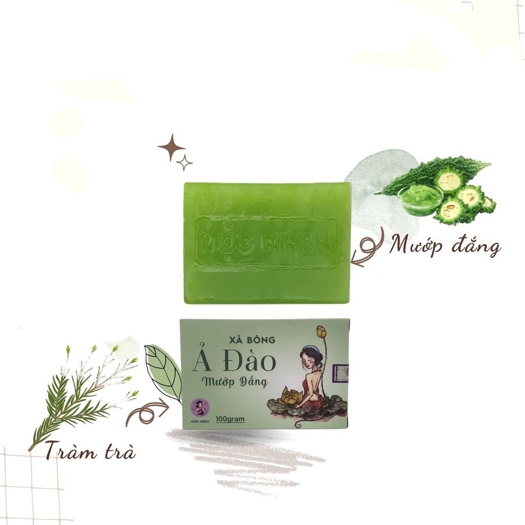 Xà bông ả đào mướp đắng dịu da giảm thâm mụn