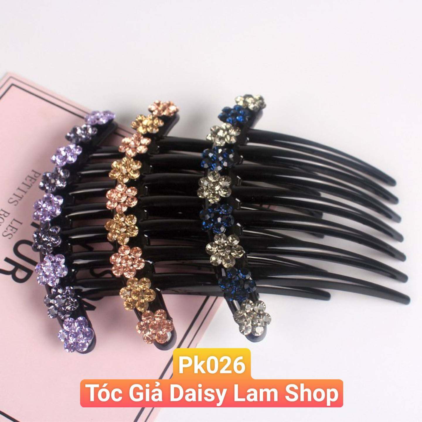 Lược cài tóc đính đá pha lê lấp lánh sang trọng PK026